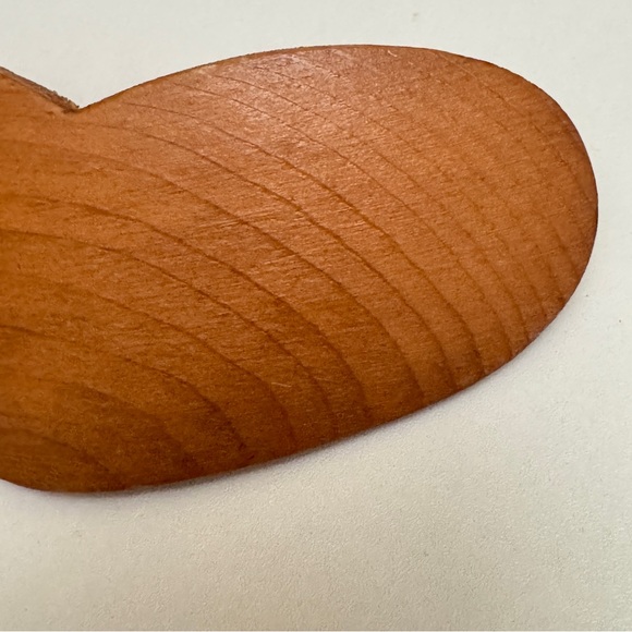 Handmade Wood Hair Barrette Clip Heart Wood No Glue, Screwed Into Wooden Heart - Picture 4 of 10